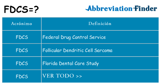 ¿Qué quiere decir fdcs
