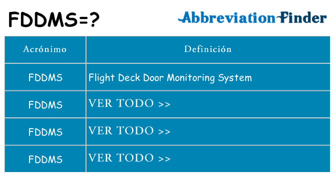 ¿Qué quiere decir fddms