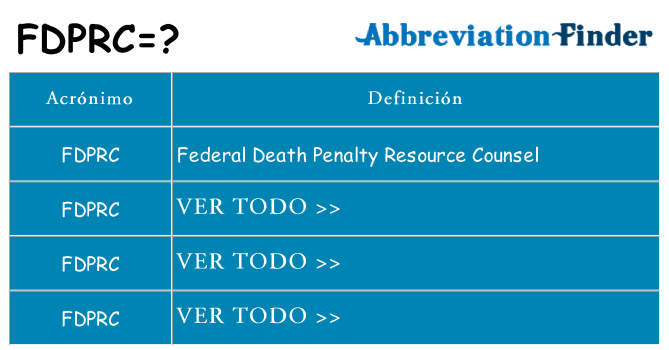 ¿Qué quiere decir fdprc