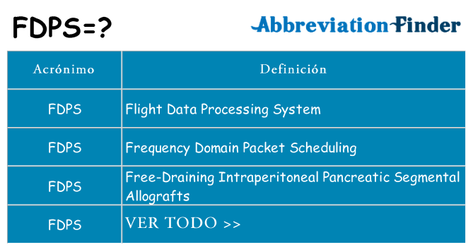¿Qué quiere decir fdps