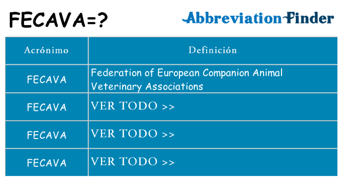 ¿Qué quiere decir fecava