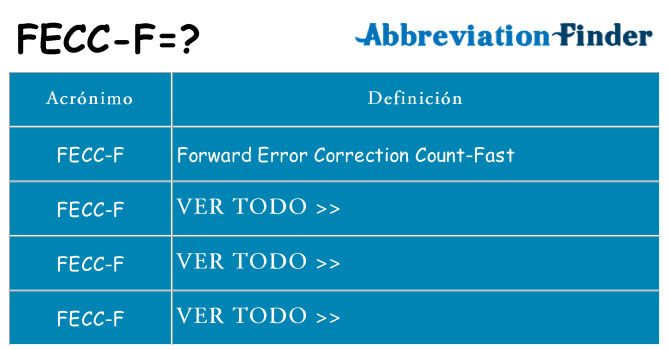 ¿Qué quiere decir fecc-f