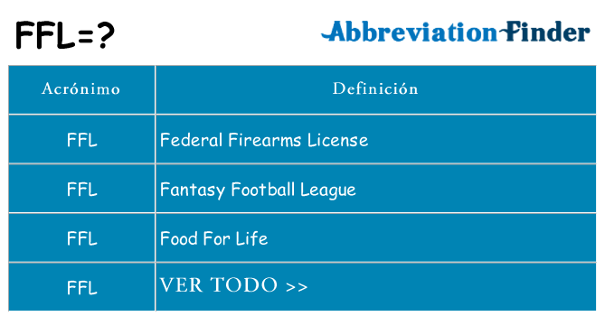 ¿Qué quiere decir ffl