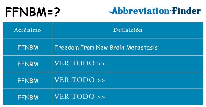 ¿Qué quiere decir ffnbm
