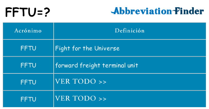 ¿Qué quiere decir fftu