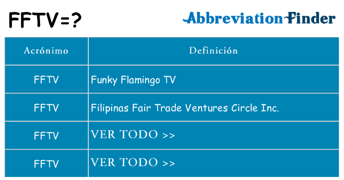 ¿Qué quiere decir fftv