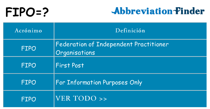 ¿Qué quiere decir fipo