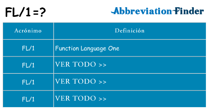 ¿Qué quiere decir fl1