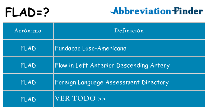 ¿Qué quiere decir flad