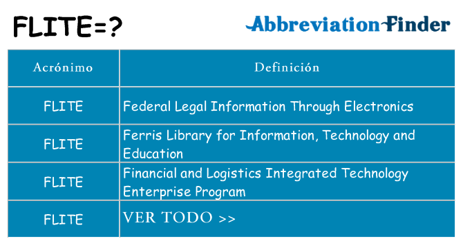¿Qué quiere decir flite