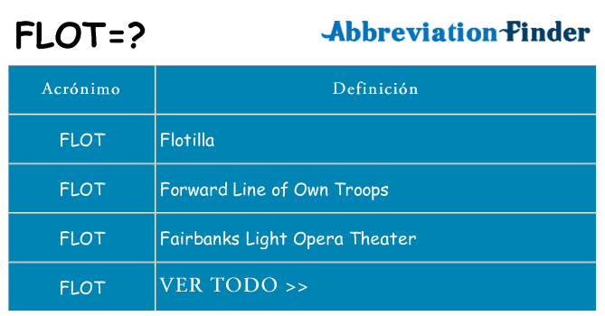 ¿Qué quiere decir flot