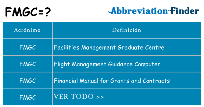 ¿Qué quiere decir fmgc
