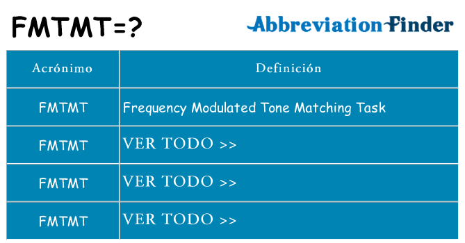 ¿Qué quiere decir fmtmt