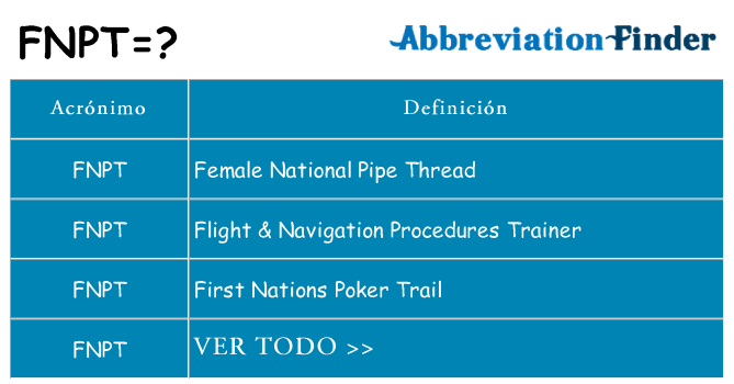 ¿Qué quiere decir fnpt