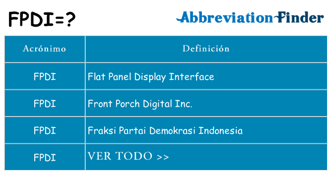 ¿Qué quiere decir fpdi