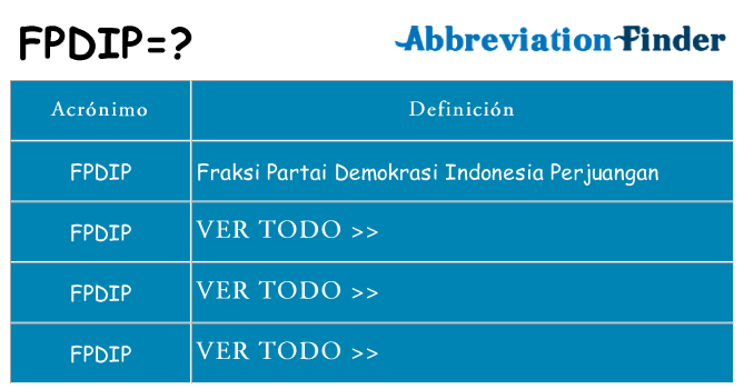 ¿Qué quiere decir fpdip