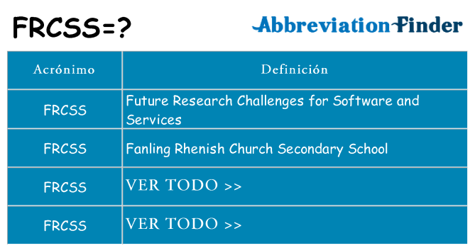 ¿Qué quiere decir frcss