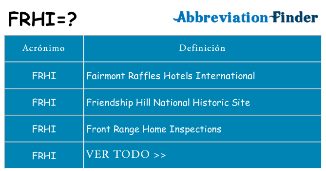 ¿Qué quiere decir frhi