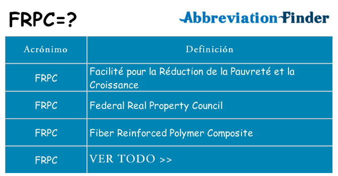 ¿Qué quiere decir frpc