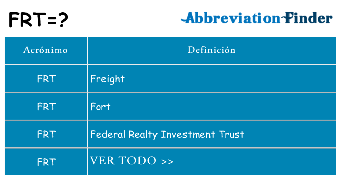 ¿Qué quiere decir frt