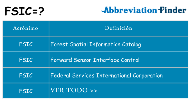 ¿Qué quiere decir fsic