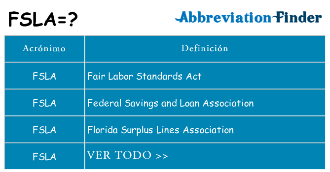 ¿Qué quiere decir fsla