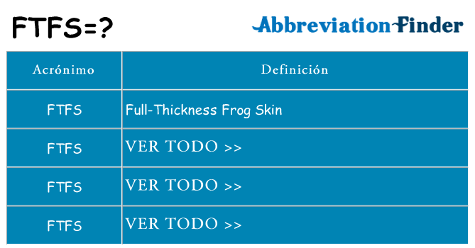 ¿Qué quiere decir ftfs