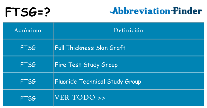 ¿Qué quiere decir ftsg