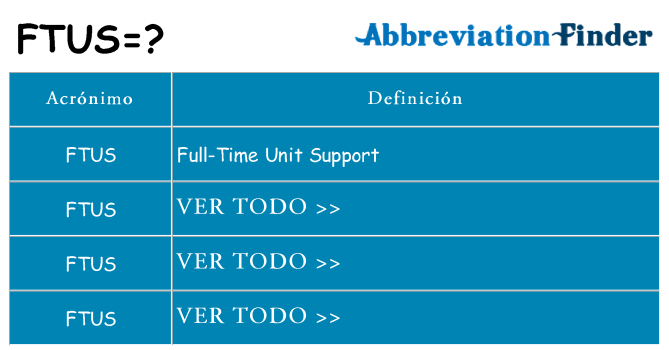 ¿Qué quiere decir ftus