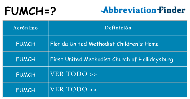 ¿Qué quiere decir fumch