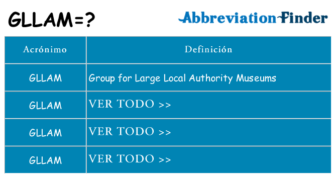 ¿Qué quiere decir gllam
