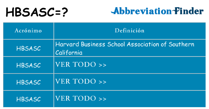 ¿Qué quiere decir hbsasc