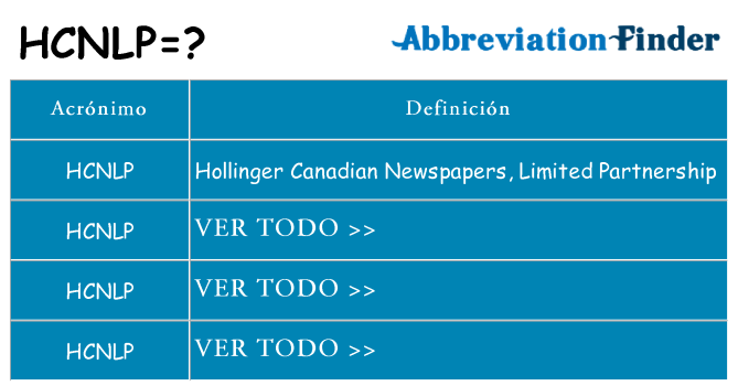 ¿Qué quiere decir hcnlp
