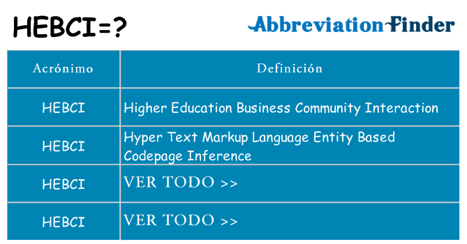 ¿Qué quiere decir hebci