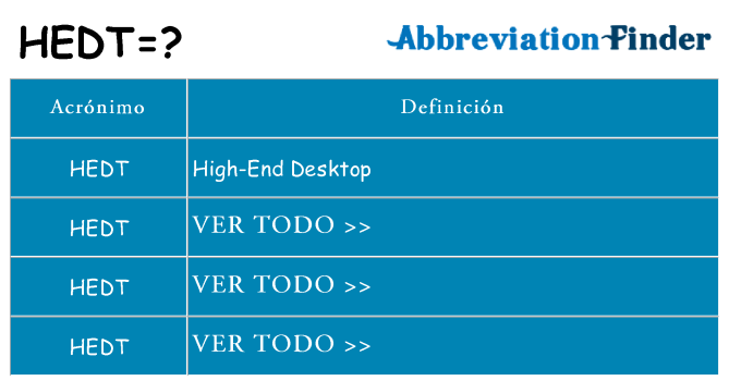¿Qué quiere decir hedt