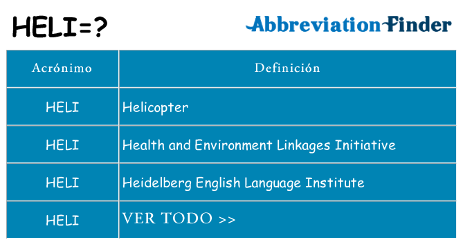 ¿Qué quiere decir heli