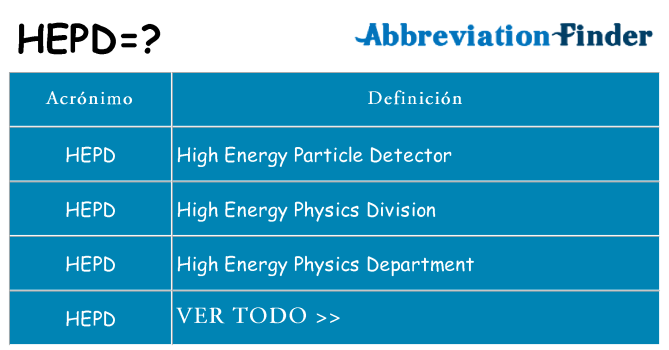 ¿Qué quiere decir hepd