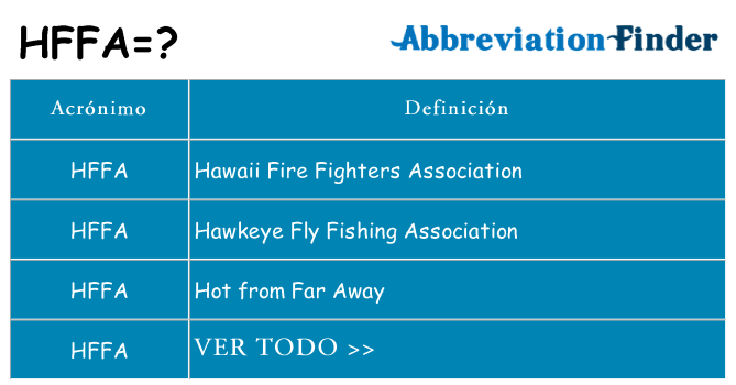 ¿Qué quiere decir hffa