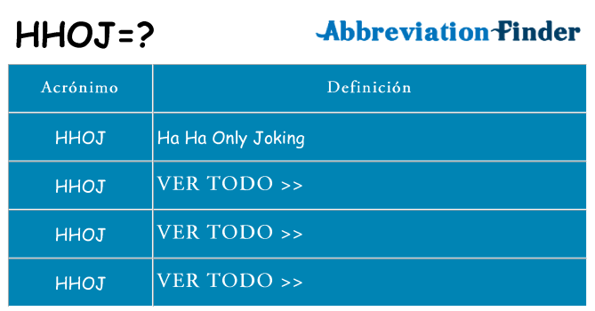 ¿Qué quiere decir hhoj