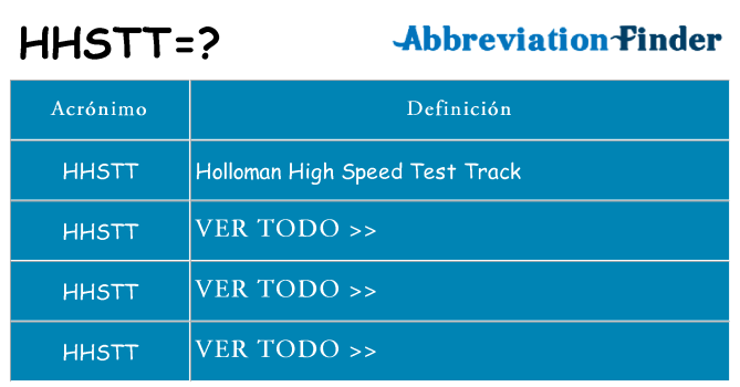 ¿Qué quiere decir hhstt