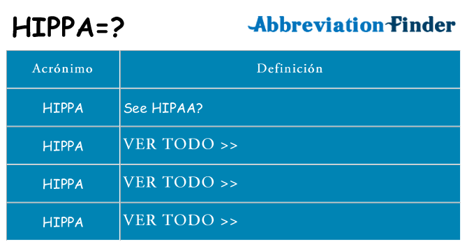 ¿Qué quiere decir hippa