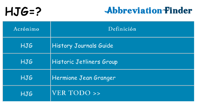 ¿Qué quiere decir hjg