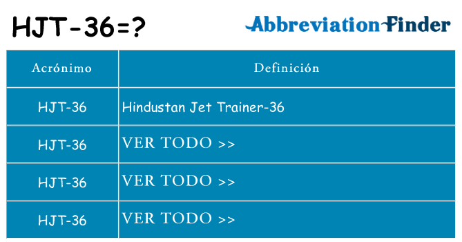 ¿Qué quiere decir hjt-36
