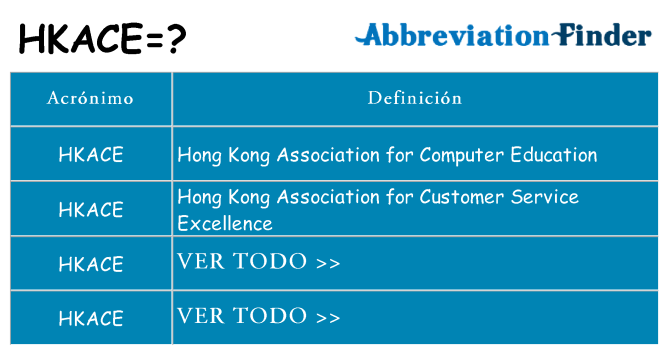 ¿Qué quiere decir hkace