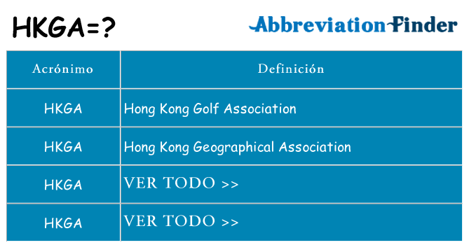 ¿Qué quiere decir hkga