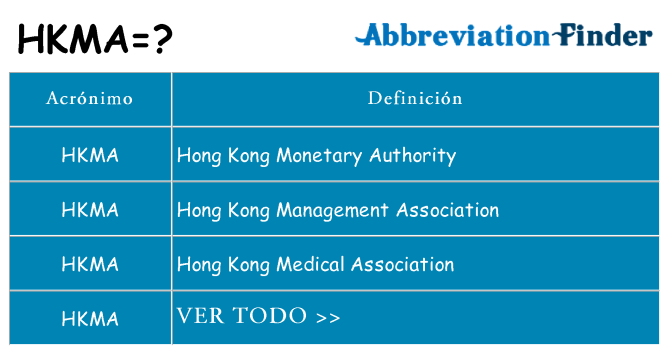 ¿Qué quiere decir hkma
