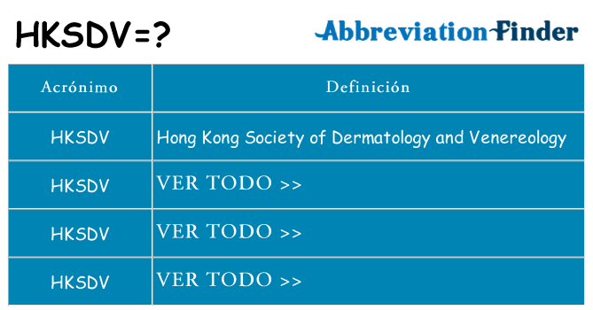 ¿Qué quiere decir hksdv
