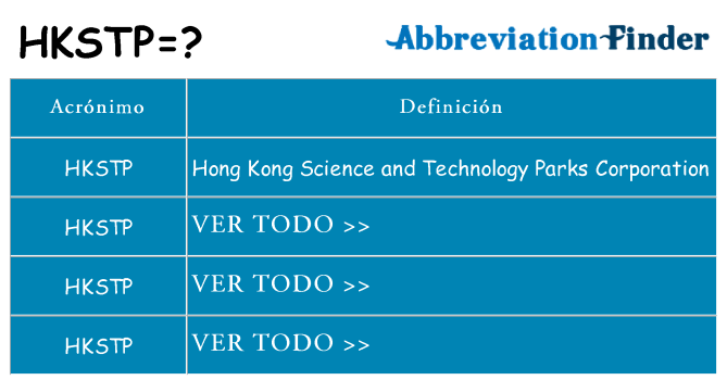 ¿Qué quiere decir hkstp