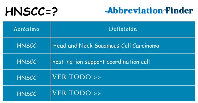 ¿Qué quiere decir hnscc