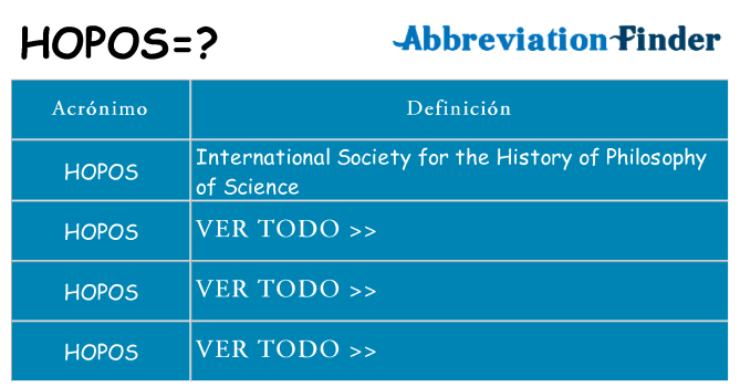 ¿Qué quiere decir hopos